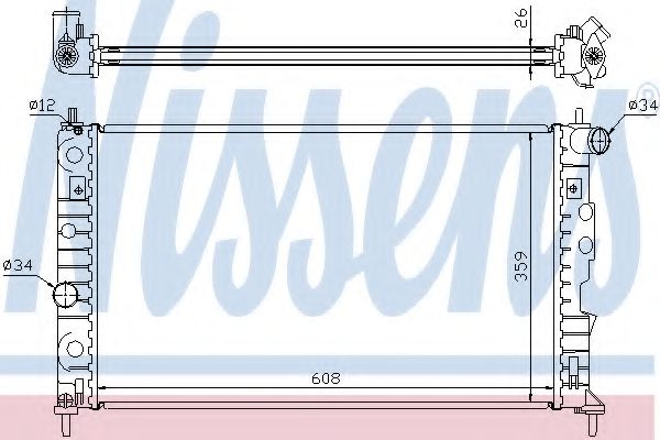 Imagine Radiator, racire motor NISSENS 68002A