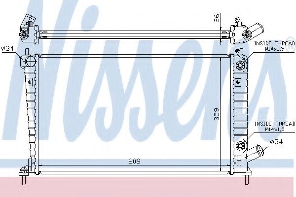 Imagine Radiator, racire motor NISSENS 68005A