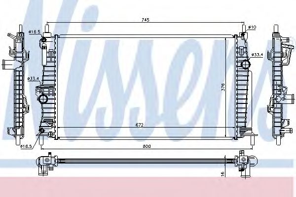 Imagine Radiator, racire motor NISSENS 68522