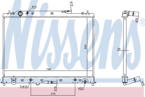 Imagine Radiator, racire motor NISSENS 68525