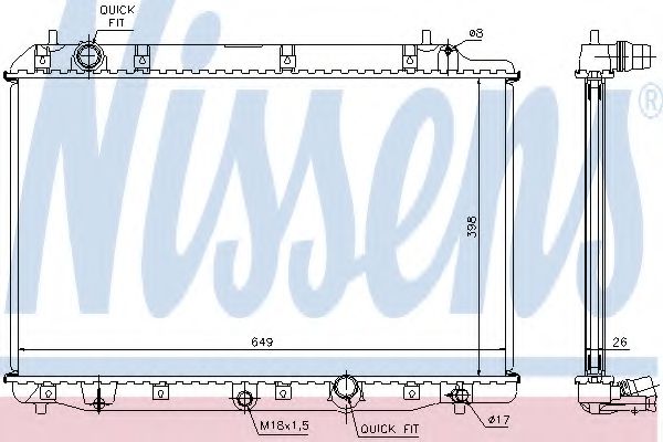 Imagine Radiator, racire motor NISSENS 68602A