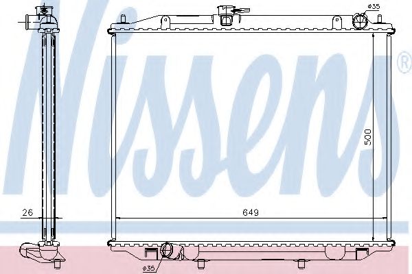 Imagine Radiator, racire motor NISSENS 68706A