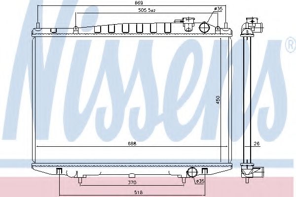 Imagine Radiator, racire motor NISSENS 68749