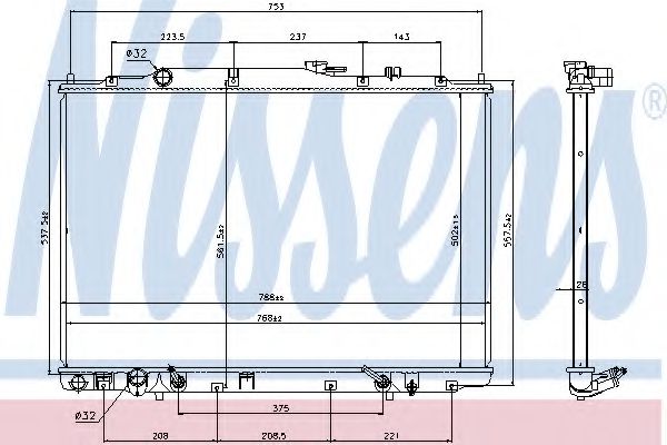 Imagine Radiator, racire motor NISSENS 69476