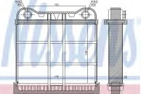 Imagine Schimbator caldura, incalzire habitaclu NISSENS 70225