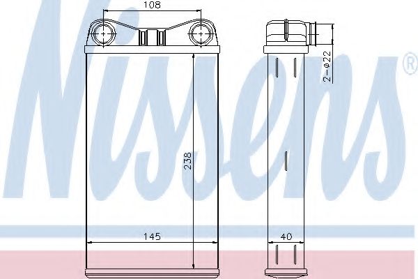 Imagine Schimbator caldura, incalzire habitaclu NISSENS 70227