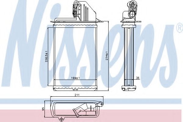 Imagine Schimbator caldura, incalzire habitaclu NISSENS 70509