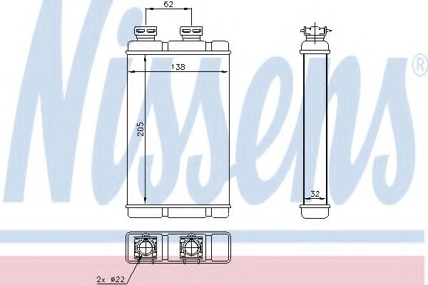 Imagine Schimbator caldura, incalzire habitaclu NISSENS 70513