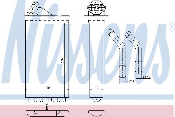 Imagine Schimbator caldura, incalzire habitaclu NISSENS 71141