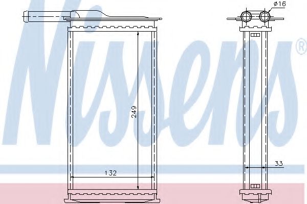 Imagine Schimbator caldura, incalzire habitaclu NISSENS 71761