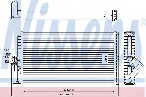 Imagine Schimbator caldura, incalzire habitaclu NISSENS 72034