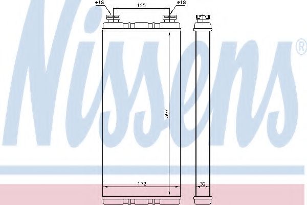 Imagine Schimbator caldura, incalzire habitaclu NISSENS 72055