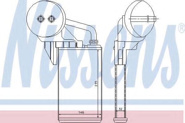 Imagine Schimbator caldura, incalzire habitaclu NISSENS 72207