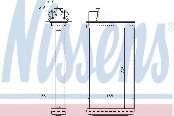 Imagine Schimbator caldura, incalzire habitaclu NISSENS 72981