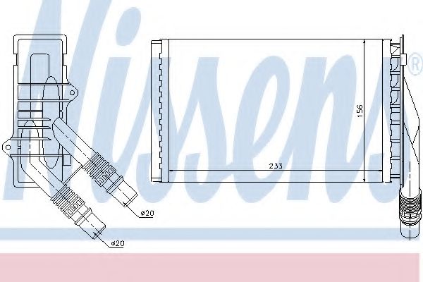 Imagine Schimbator caldura, incalzire habitaclu NISSENS 72985