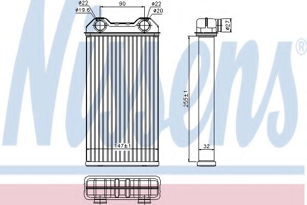 Imagine Schimbator caldura, incalzire habitaclu NISSENS 73331