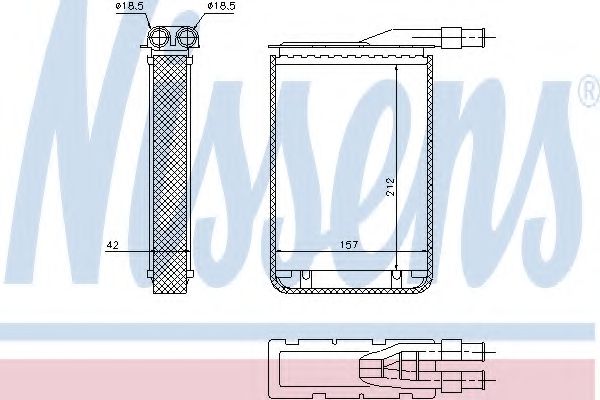 Imagine Schimbator caldura, incalzire habitaclu NISSENS 733591