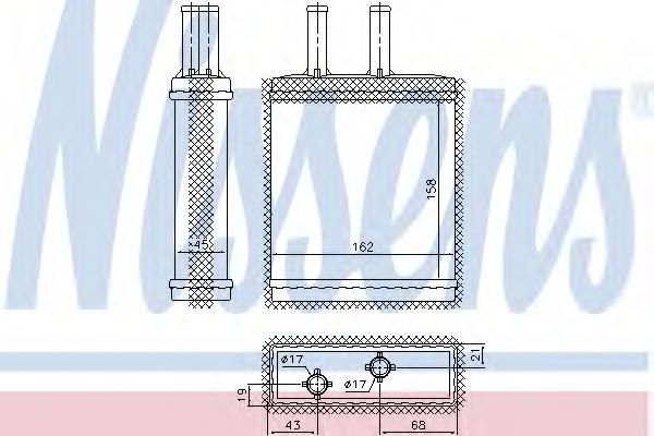 Imagine Schimbator caldura, incalzire habitaclu NISSENS 77505