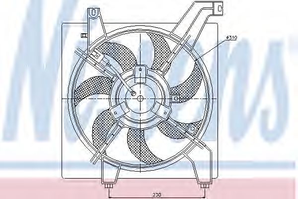 Imagine Ventilator, radiator NISSENS 85034