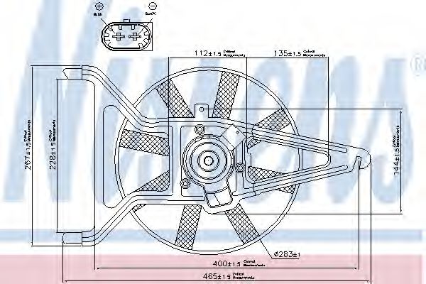 Imagine Ventilator, radiator NISSENS 85041