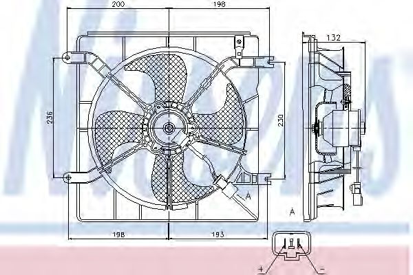 Imagine Ventilator, radiator NISSENS 85046