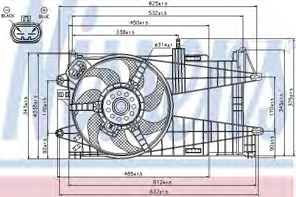 Imagine Ventilator, radiator NISSENS 85050