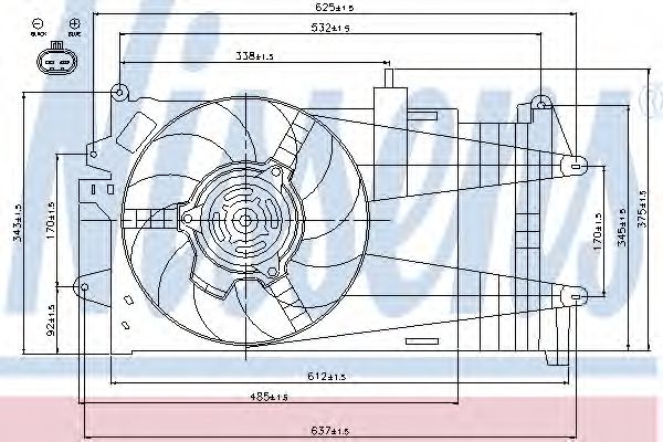 Imagine Ventilator, radiator NISSENS 85052