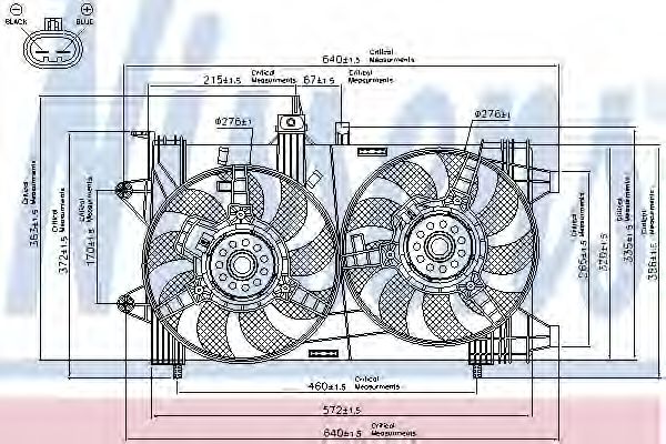 Imagine Ventilator, radiator NISSENS 85053