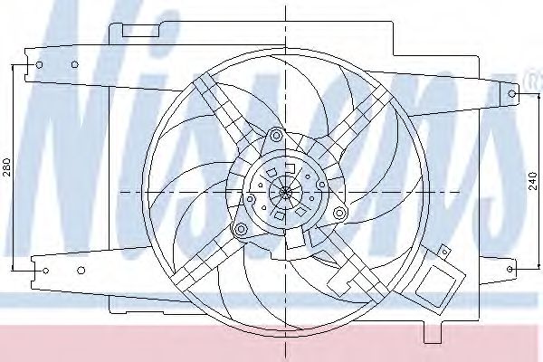 Imagine Ventilator, radiator NISSENS 85064