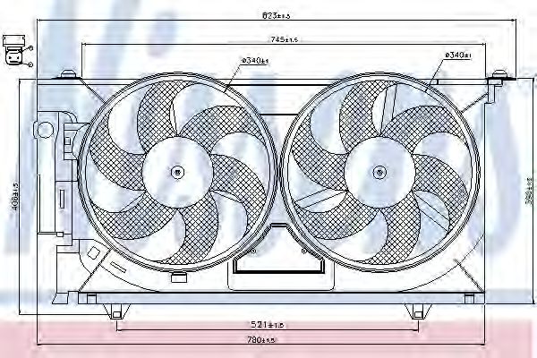 Imagine Ventilator, radiator NISSENS 85074