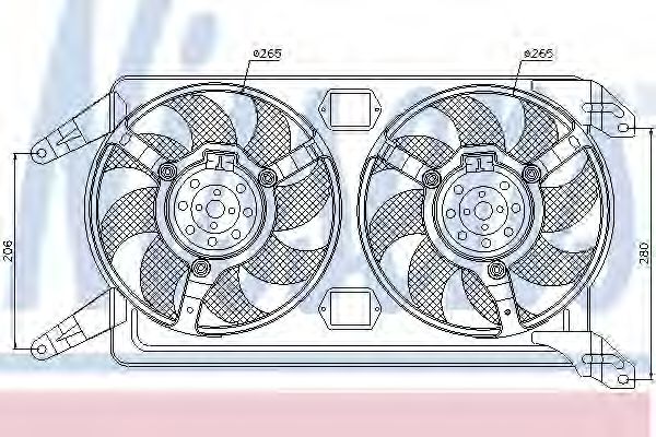 Ventilator, radiator NISSENS 85076