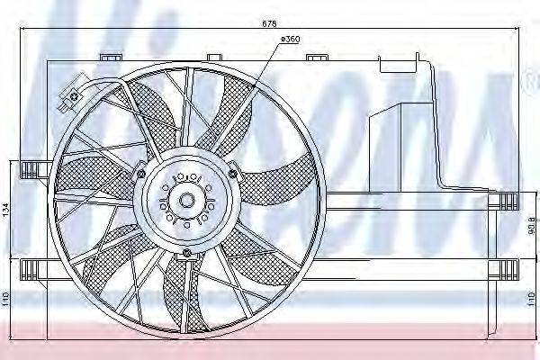 Imagine Ventilator, radiator NISSENS 85078