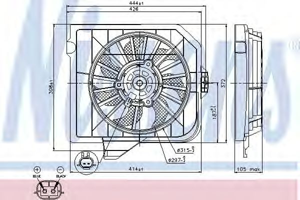 Imagine Ventilator, radiator NISSENS 85090