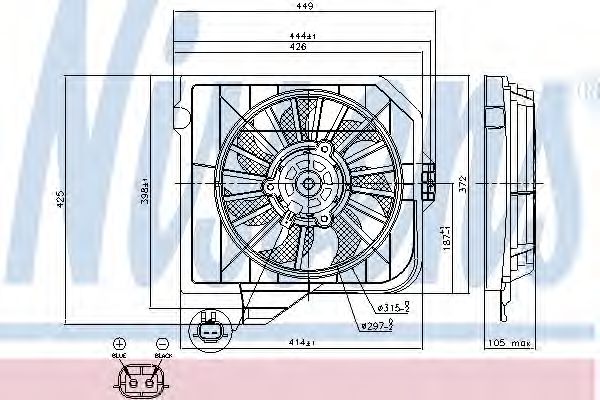 Imagine Ventilator, radiator NISSENS 85091