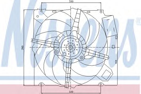 Imagine Ventilator, radiator NISSENS 85101