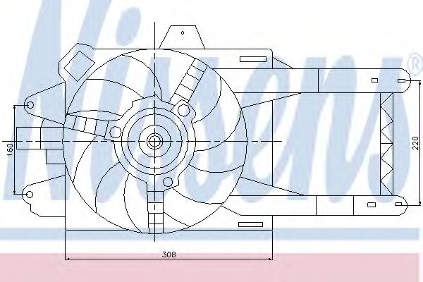 Imagine Ventilator, radiator NISSENS 85118