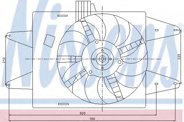 Imagine Ventilator, radiator NISSENS 85126