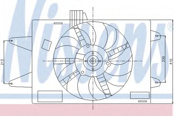 Imagine Ventilator, radiator NISSENS 85129