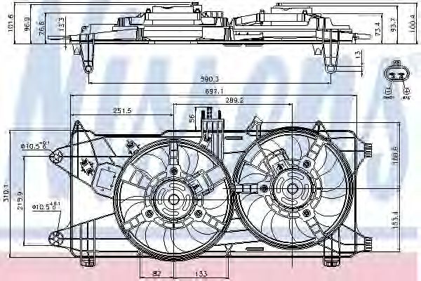 Imagine Ventilator, radiator NISSENS 85130