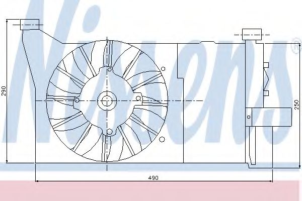 Imagine Ventilator, radiator NISSENS 85132