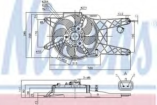 Imagine Ventilator, radiator NISSENS 85138