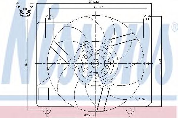 Imagine Ventilator, radiator NISSENS 85143