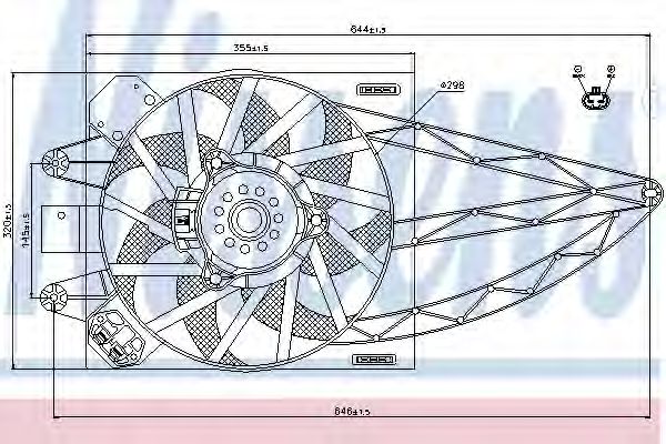 Imagine Ventilator, radiator NISSENS 85150