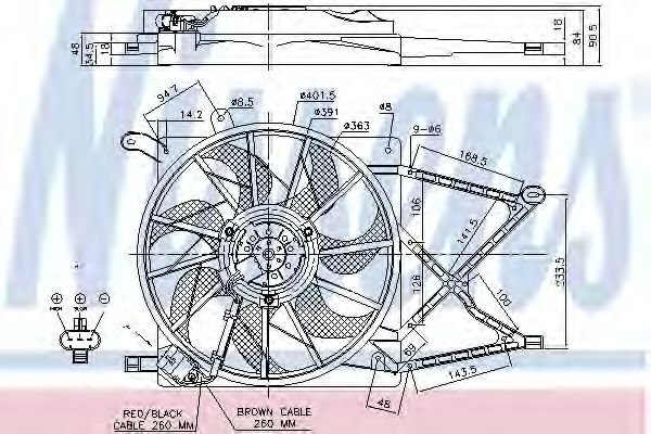 Imagine Ventilator, radiator NISSENS 85174