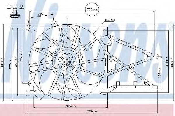 Imagine Ventilator, radiator NISSENS 85188