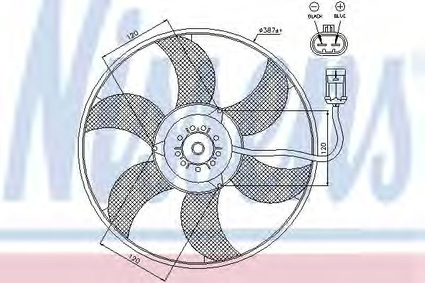 Imagine Ventilator, radiator NISSENS 85194