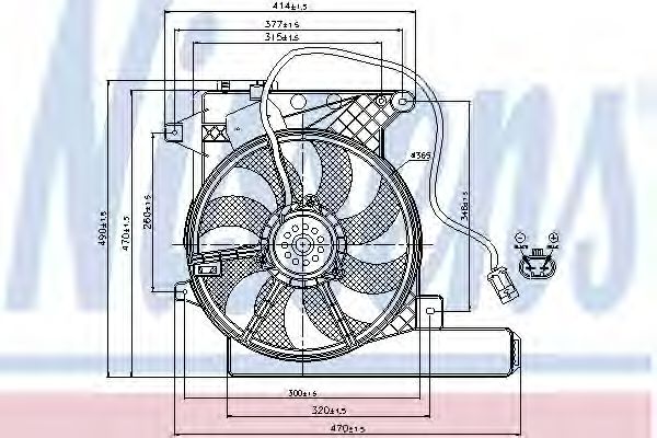 Imagine Ventilator, radiator NISSENS 85202