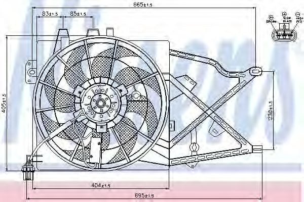 Imagine Ventilator, radiator NISSENS 85208