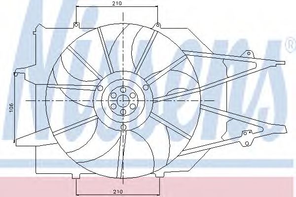 Imagine Ventilator, radiator NISSENS 85213