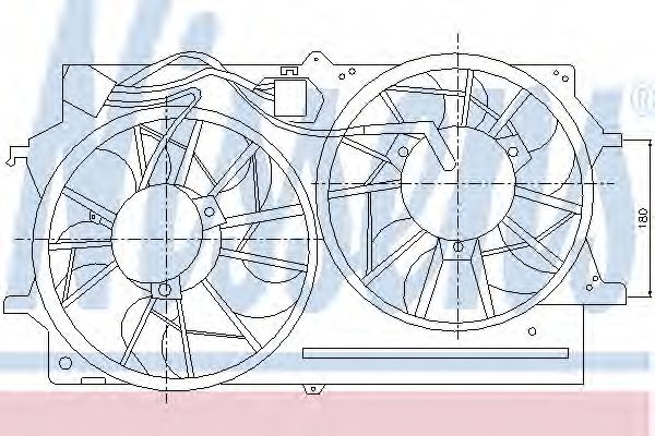 Imagine Ventilator, radiator NISSENS 85214